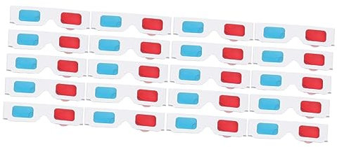 CAXUSD 20stücke Papierrahmen Brillen Für Filme Und Spiele Leichte Anaglyphenbrillen Für Kino Und Zuhause Wiederverwendbar Und Sicher Der Anwendung