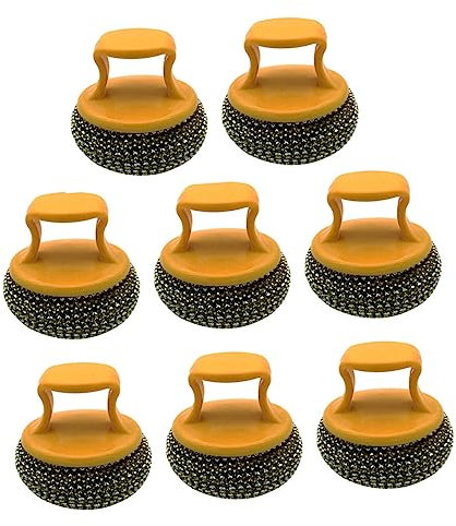 FRCOLOR 8piezas Escobillas De Acero Inoxidable para Limpieza De Cocina Estropajos para Lavado De Platos y Utensilios De Cocina Durable y Eficaz para Sartenes y Fregaderos