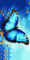 FEBE Strandtuch XXL 100x180 cm Blauer Schmetterling Badetuch Groß 100% Mikrofaser Handtuch Stranddecke Sommer-Handtücher