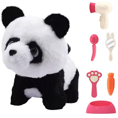 Genérico Mascotas Electrónicas para Niños - Juguete De con Sonido Panda De Interactivo, Juguete Electrónico Suave Y Tierno | Compañero De Aprendizaje Divertido para Niños A Partir De 3 Años Niñ