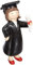 Mopec Y357.2 Statuetta Pastello Laurea Ragazza 16,5 cm Figura Torta, Resina, Multicolore, 16,5cm