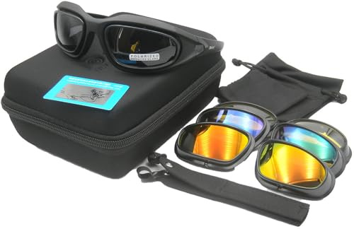Daisy - Lunettes tactiques polarisées pour homme - lunettes de soleil pare-balles pour airsoft, moto, vélo, POLARIZED MODEL