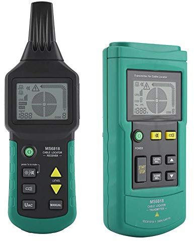 MS6818 Rilevatore Cavi AC/DC Localizzatore di Cavi Metallici Tester per Rilevatori di Tubi Metallici Inseguitore di Linea 36V-400V