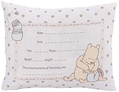 Disney Winnie The Pooh Decorative Keepsake Pillow - Personalized Pillow, Ivory, Blue, Yellow (6404709P)