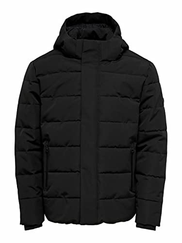 Only & Sons Herren Onscayson Puffa OTW Steppjacke, Black, XXL