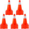 VEVOR Cône Signalisation Réfléchissant 20PCs 45,7 cm, Plot de Chantier avec Base en PVC, Cône de Sécurité avec Colliers Réfléchissants, pour Délimitation Stationnement d’Urgence en Route Parking, Red