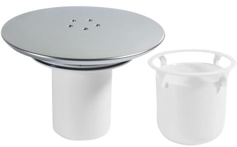 Duschabfluss Abdeckung, Geruchsverschluss Dusche, Verchromt Abflussdeckel Dusche, 90mm / 115mm Duschablauf für Viega Tempoplex Ablaufgarnitur, Duschabflussabdeckung für Badezimmer (Weiß)