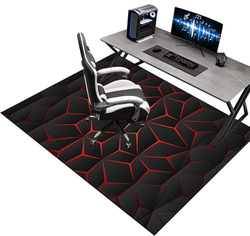 Tappeto Sedia Ufficio Gaming, Tappeto Salvapavimento 80 x 120 cm, Tappeto Sedia Gaming/Tappeto Ufficio, Tappeto Per Sedia Con Ruote, Tappeto Gaming Pavimento, Tappetino Protettivo per Pavimenti Duri