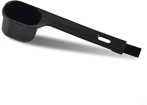 Cucharas de café con cepillo de limpieza hechas de material de polipropileno, perfectas para varios polvos e ingredientes (negro)