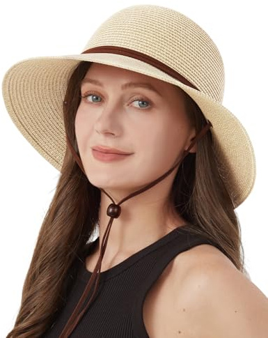 Zylioo XL-XXL Chapeau de Soleil pour Femmes à Large Bord pour la Plage et Les Vacances