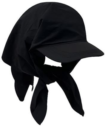 TSMORY Bandana de baseball pour adultes, casquette de sport décontractée de printemps pour femme et homme, chapeau d’extérieur avec foulard réglable, Noir , XS-XXL