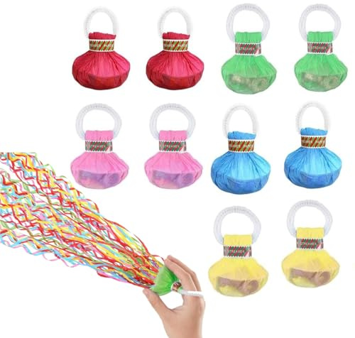 Stelle Filanti da Lancio a Mano, 10 pezzi di stelle filanti per feste da lanciare, stelle filanti per coriandoli, stelle filanti da lanciare a mano, stelle filanti per compleanni, matrimoni
