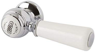 Milano Elizabeth Bathroom Toilet WC Cistern Flush Lever Ceramic Handle - Chrome White