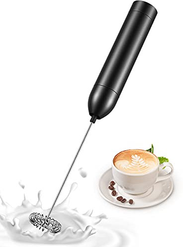 Mohard Milchaufschäumer Elektrisch, Aluminiumlegierung Mini Handheld Milchschäumer Stab, Hochleistungsmotor mit 12000 U/MIN, Batteriebetriebene Milk Frother für Kaffee/Latte/Cappuccino/Sahne/Macchiato
