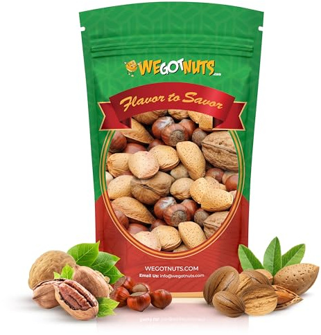 Deluxe Mixed Nuts In-Shell 3 Pounds,(48oz) | Raw and Unsalted | Fresh Snack Mix | Healthy and Delicious Nuts Mix | Kosher Friendly Mixed Nuts We Got Nuts