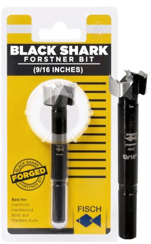 Forstner Drill Bit - BlackShark Forged Steel for Woodworking Size: 9/16 in