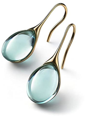 ARHZ Boucle Doreille Femme, Boucles D'Oreilles Pendantes Pour Femme， Polissant La Pierre D'Opale En Cristal Pendentif En Forme De Larme Pendentif Gemstone Boucles，Bijoux Pierre Naturelle