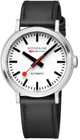 Mondaine Classic orologio Uomo Analogico Automatico con cinturino in Pelle di vitello MST.4161B.LBV