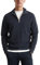 Marc O'Polo Herren Strickpullover aus Bio-Baumwolle mit Reißverschluss, Blau (Dark Navy), M