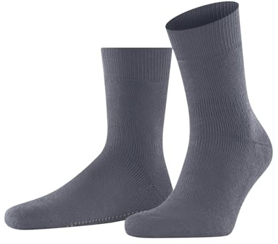 FALKE Homepads M Hp algodón lana puños en la suela 1 par, Calcetines para casa Hombre, Gris Steel Grey 3250, 35/38 EU