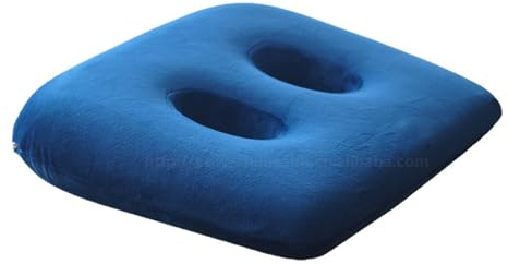 LoJax Cojín de Espuma viscoelástica para aliviar los Huesos con Dos Agujeros, cojín ortopédico para el Asiento Asiento para glúteos, Espalda Baja, isquiotibiales, Caderas, tuberosidad isquiática