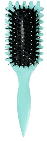 Spazzola per Styling Ricci Professionale - Pettine ad Aria Elastico per Acconciatura, Strumenti per lo Styling dei Capelli in Plastica (Verde)