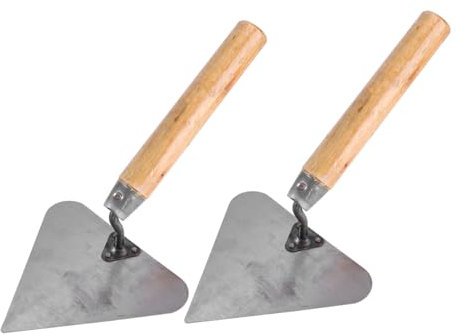 HOMSFOU 2pezzi Frattazzo Inossidabile Con Manico Per Muratura e Intonacatura Strumenti Pratici Per Costruzioni e Finiture Murali