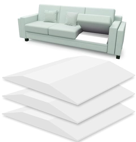 Induslyfe Sofa Couch Cushion Support for Sagging Sofas Cushions Repair Trapezoidal Furniture seat High Rebound, Firm Couch Support Under Cushion Sag Repair, White Set of 3