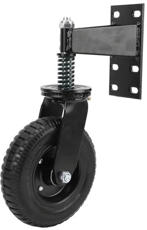 Wakects Gate Wheel, Heavy Duty Wheel Rubber 360 Degree Swivel Caster 600lbs Capacity Rotating Caster with Install Accessories for Farm Fence Patio 8in Dia