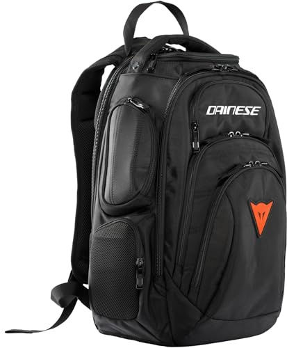 DAINESE - Mochila D-Gambit 2, Ergonómica y Versátil, con Compartimento para Portátil y Bolsillo Acolchado para iPad y Tablet, Correas de Hombro Ajustables, Urbana y de Moto, 33.5 L, Negro
