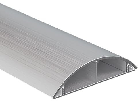 YLLSMGS Passacavi Pavimento Canale per Nascondere I Cavi in ​​Metallo Autoadesivo 100cm di Canalina Passacavi Esterno Decorativa(47 * 12.5mm/1.85 * 0.49in)