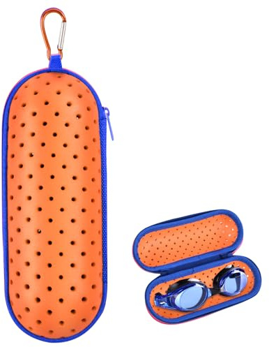 DIELOVEHUA Custodia per Occhialini da Nuoto, Swimming Goggles Case con Fori di Drenaggio, Clip a Gancio, Scatola per Occhialinis da Nuoto, Astuccio per Occhialini da Nuotos, Unisex