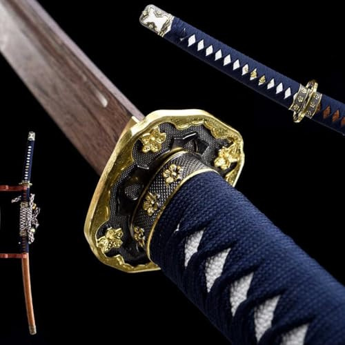HJHUUA Spade da Samurai in Legno,Tachi in Palissandro Naturale,Bokken Fatto a Mano,Katana Giapponese in Legno per Allenamento di Kendo,Decorazione,Regalo,Collezione,Cosplay - 104 cm