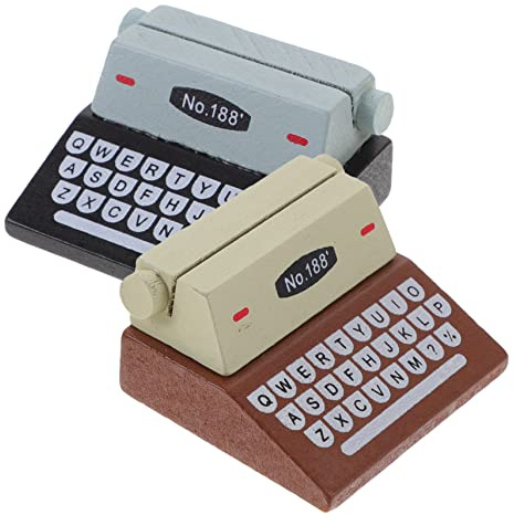 CANIGHT Clips Portanotas Retro Mini Máquina de Soporte de Madera para Fotos Mesa y Notas 2 Piezas Abrazaderas Multifuncionales para Decoración de Escritorio
