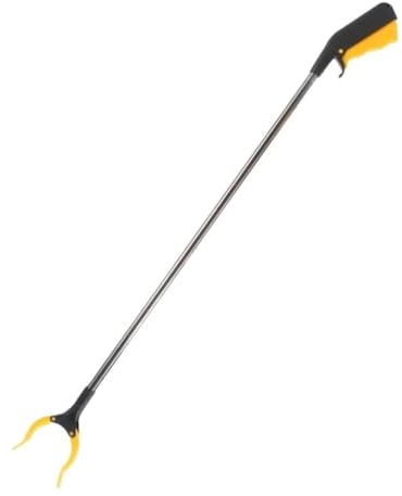 YUNFANOZ Pinzas Extensibles, Pinza Recoger Basura, Herramienta de Agarre Multifuncional, Palo de Recogida Ligero, for alcanzar Debajo(Black+Yellow)