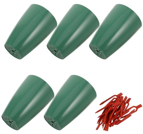 ibasenice Set 5 Vasi da Vivaio in Plastica per Fragole con Forca per Piantare Vasi Riutilizzabili per Coltivazione Ortaggi e Piante Succulente Drenaggio Integrato per Crescita Sana delle
