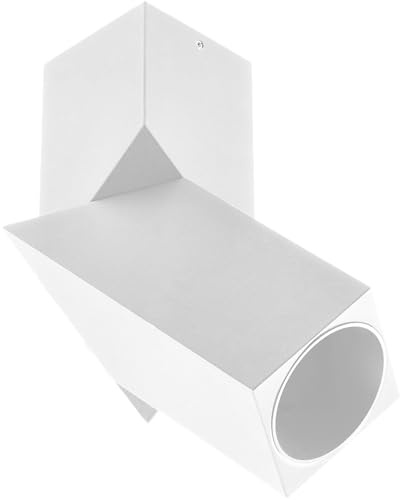GTV Foco de Techo Orientable VIRGO, Diseño Cuadrado Minimalista, Para Bombilla GU10, Máx 20W, 57x57x152mm, Lámpara de Superficie para Salón, Aluminio Blanco