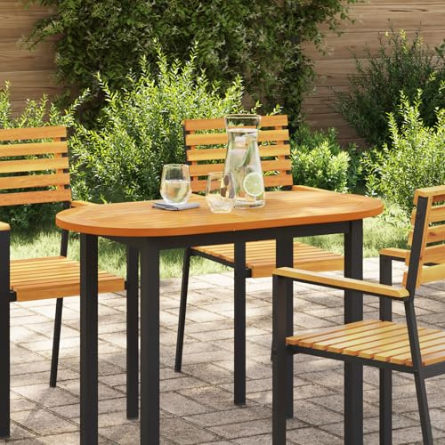 ZQQLVOO Ovale Tischplatte 100x50x2 cm aus massiver Akazie rustikaler Esstisch robuste Bauweise für Küche und Wohnbereich