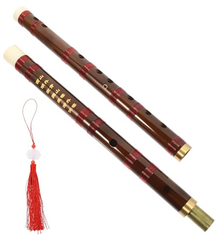 BETOOKY Flauta de Bambú Amargo Afinación Precisa en Clave C, Instrumento de Viento Tradicional para Músicos Profesionales y Estudiantes, Acabado, Adecuada para Estudio y Recitales