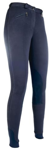 HKM Pantalon d'équitation pour Fille Pantalon de Penny Easy avec basanes - marron - 116 cm