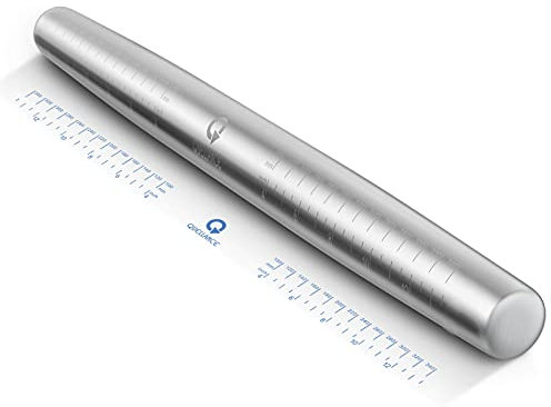 Rouleau à pâtisserie professionnel en acier inoxydable avec motif effilé pour fondant, tarte, biscuit, pâte à pâtisserie