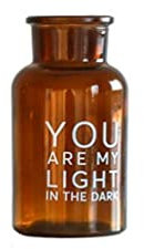 SHUILING Amber Glass Vase Set, Bud Vase, Decorative Glass Bottles, Apothecary Jars, Vintage Flower Vase Centerpieces for Wedding Home Table Décor (1pc-You-250ml)