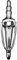 UAP 8 Inch Slimline Victorian Urn Bolt Fix Door Knocker Polished Chrome