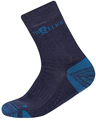 Trollkids Kids Preikestolen Hiking Socks 34, navy/blue