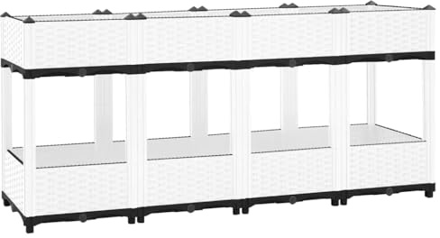 vidaXL Upphöjd odlingslåda 160x40x71 cm polypropen, odlingslådor, hög odlingslåda, upphöjd odlingslåda, blomlådor, höga odlingslådor