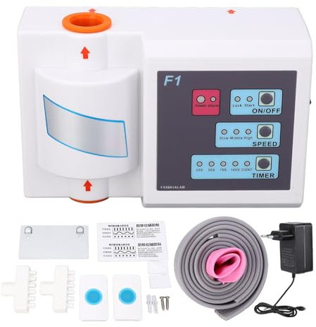 Bettluftpumpe für Aufblasbare, Tragbare Elektrische Luftmatratzenpumpe, Bettlüftungsmaschine, 3 Geschwindigkeiten, 4 Timer mit Fernbedienung, AC100-240 V (EU-Stecker)