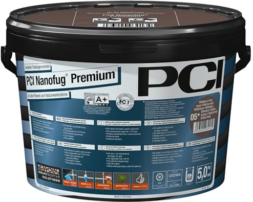 PCI Nanofug Premium 5 kg Nr. 21 Hellgrau Variabler Flexfugenmörtel, für alle Fliesen und Natursteine Verfugen Fliesen Sika