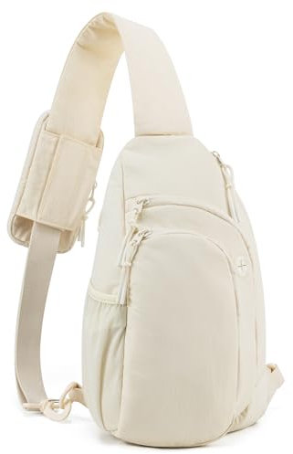 Sling Bag Crossbody Bags Women with Anti-theft RFID Blocking Pocket, White