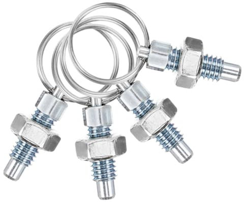 PRETYZOOM 4piezas Émbolo Indexación Inoxidable Con Resorte Pasador De Pestillo Con Anillo De Tracción Para Equipo Industrial y Muebles
