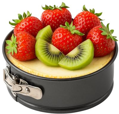 CHEFZOCO Molde repostería Redondo, Molde para Bizcochos, Molde para Horno, Molde Tarta, Molde Pasteles, Soporta hasta 230ºC, Antiadherente, Liberación rápida Clip-Clap, Diámetro 11 cm